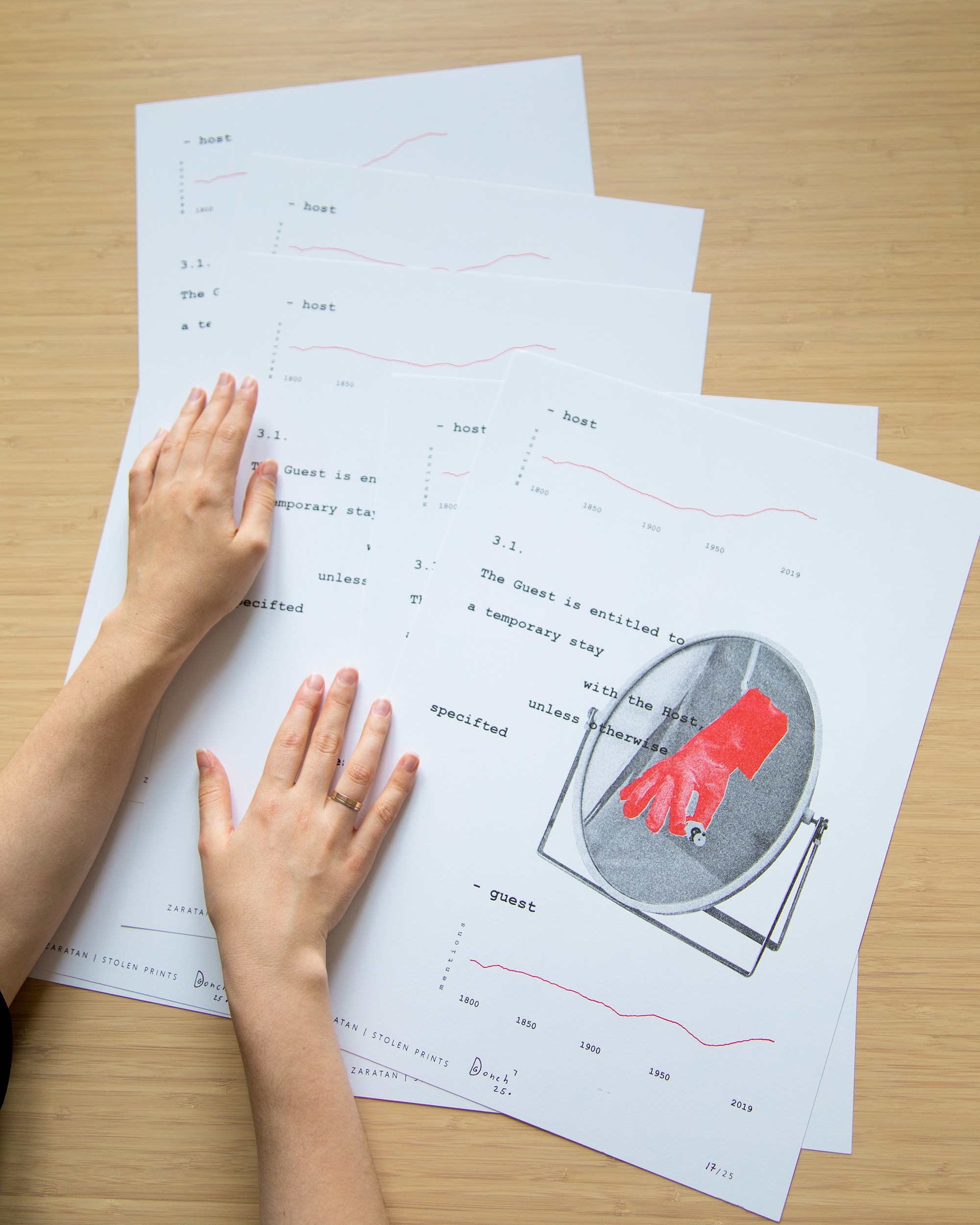 Limited edition posters as part of my work at Zaratan Residency. Daria Goncharova / Conceptual artist