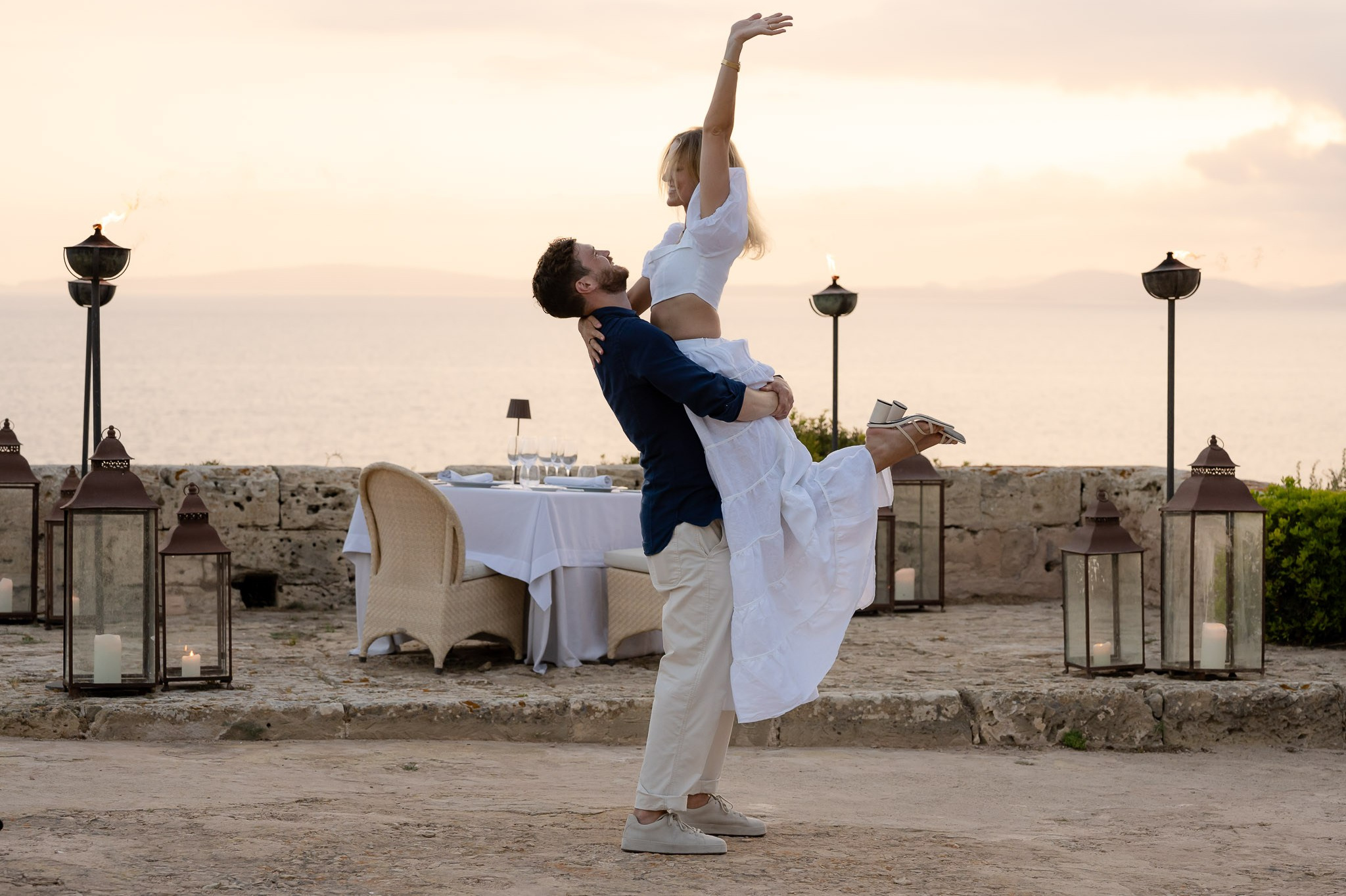 She said Yes. This Engagement proposal in Mallorca had this incredible Cap Rocat backdrop.
