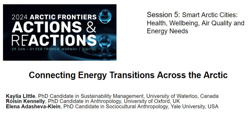 Connecting Energy Transitions Across the Arctic. NEWS AND CONFERENCES