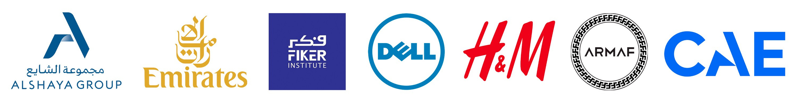 Collection of partner and client logos highlighting collaborations with global brands in the UAE