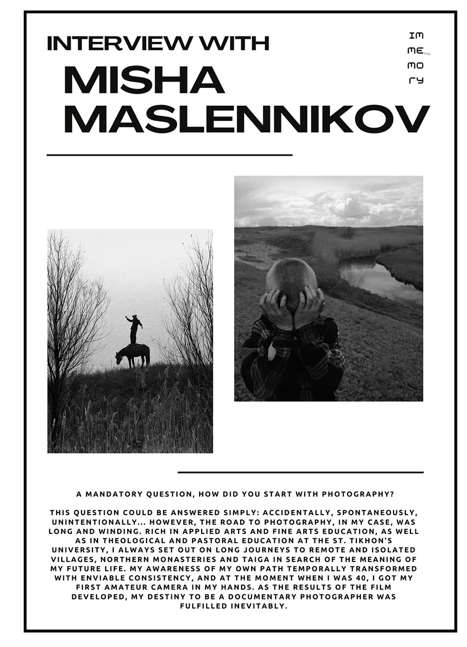 Interview with Misha Maslennikov. Misha Maslennikov. Documentary photography. Odessa