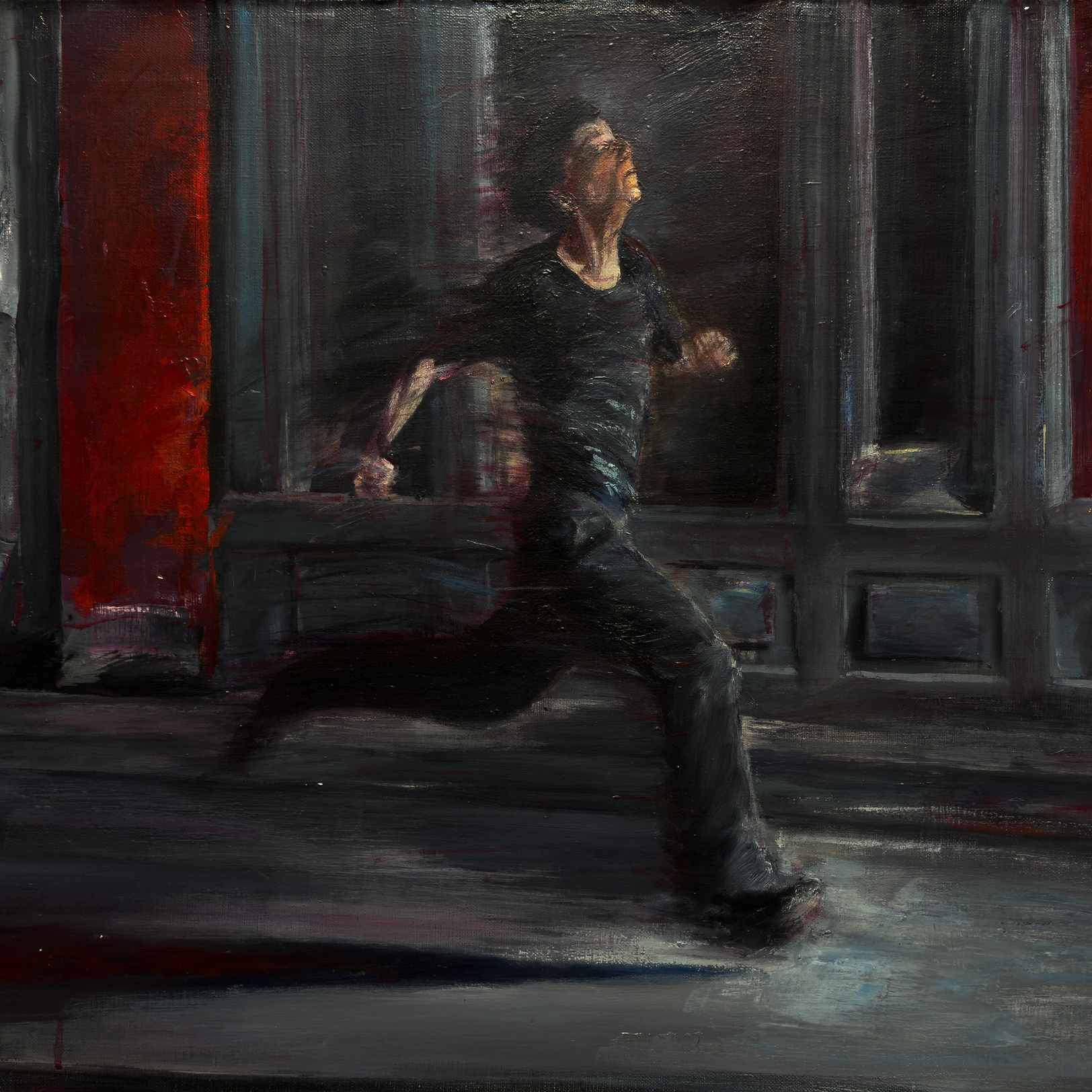 Contemporary oil painting on canvas, depicting scenes from iconic movies, ideal for film enthusiasts and modern art collectors, as well as for stylish interior decoration. Available for sale