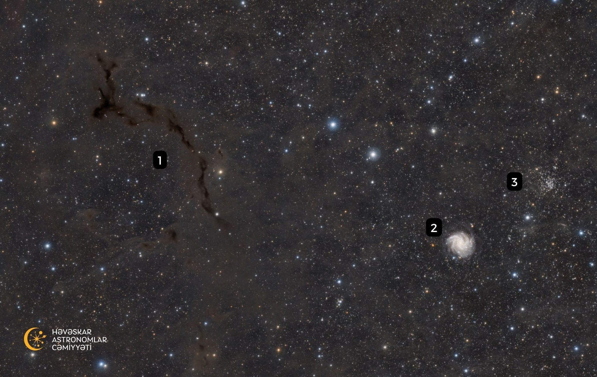 Barnard 150, Fişəng qalaktikası, NGC6939. Həvəskar Astronomlar Cəmiyyəti — Astronomy.az