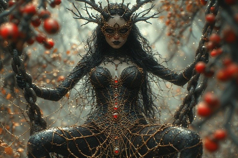 Shadows of Silk and Thorns: A Dark Fairy Queen’s Ethereal Realm. Edwardsartistry