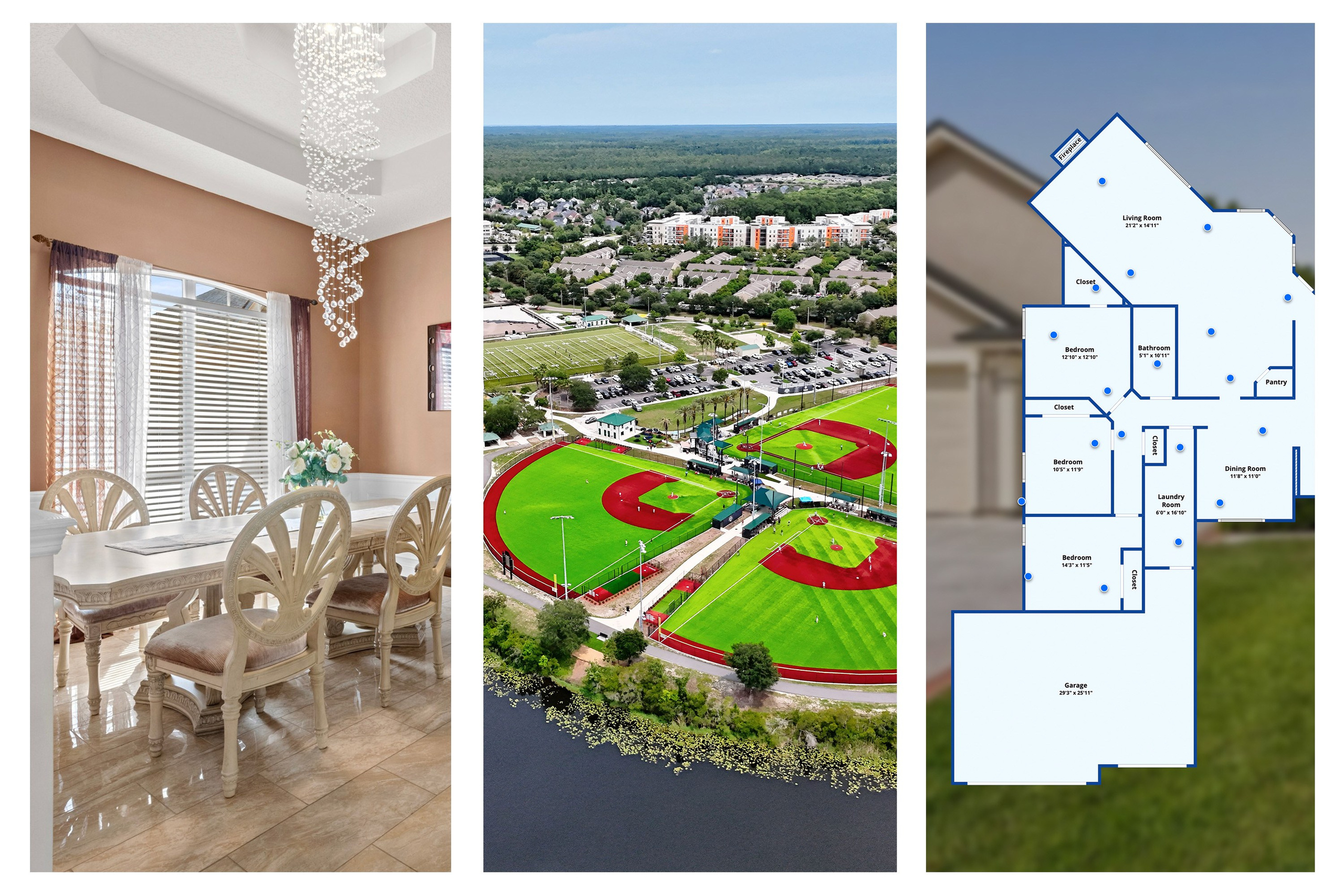 Jacksonville real estate — interior and floor plan images