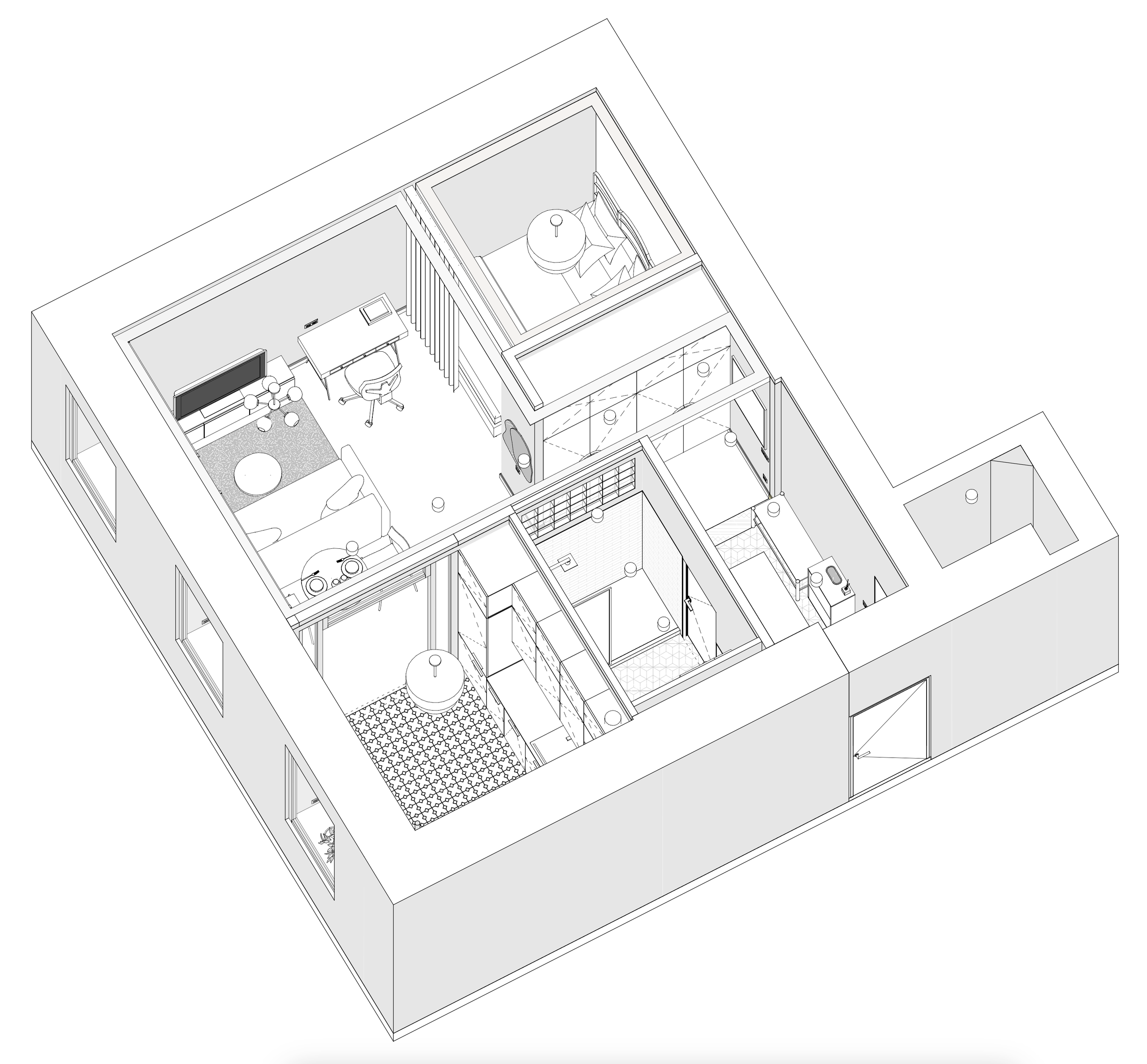 Квартира на Плющихе — дизайн-проект в стиле Mid-Century