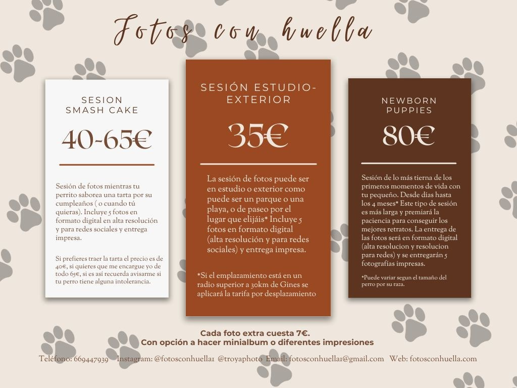 Fotografía de mascotas. Fotos con huella, fotografía de perros y mascotas en Sevilla