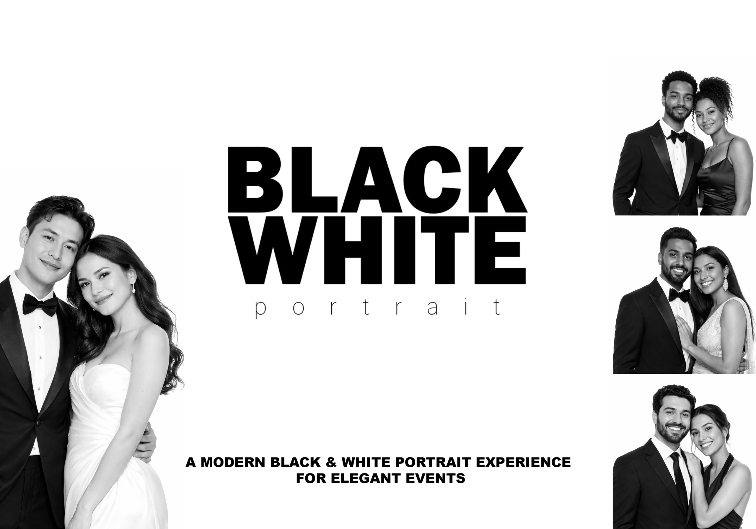 Black & White Portraits Calgary — On-Site Event Portrait Studio — allo Photography. Allo Photography — Calgary Photographer for Weddings, Families, Graduations & Events