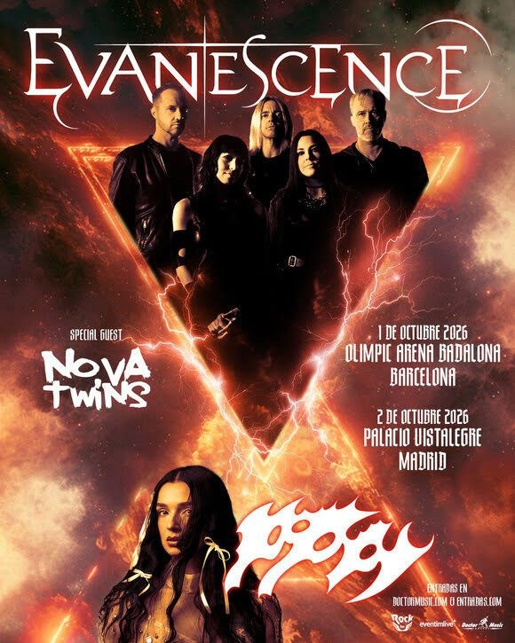Evanescence en concierto en Barcelona y Madrid, España 2026 | Entradas a la venta | FOTKAI