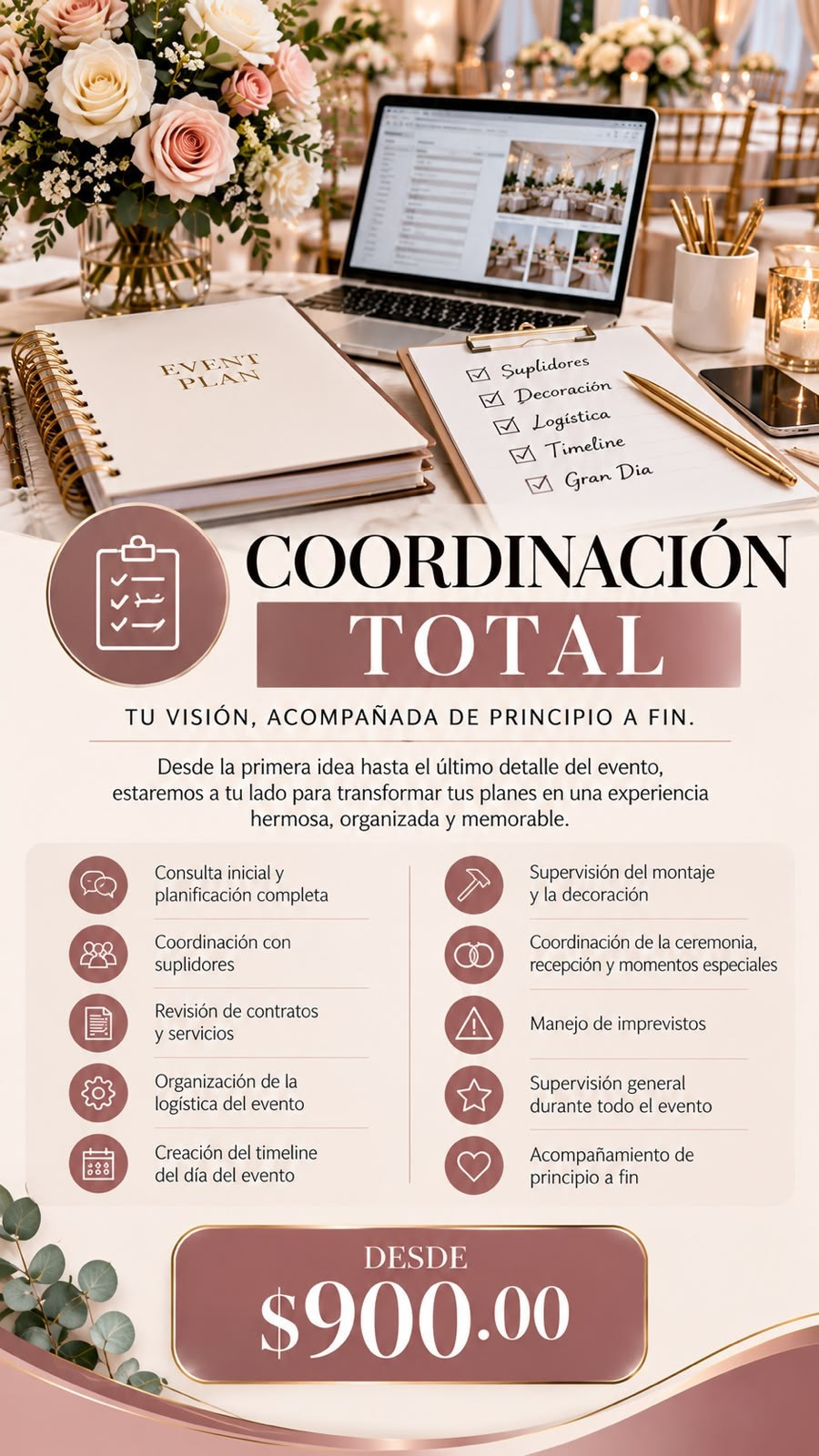 Servicios de Coordinación y Maestra de Ceremonias