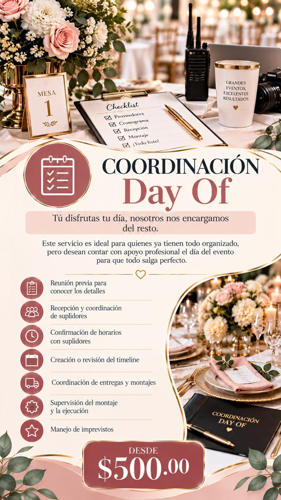 Servicios de Coordinación y Maestra de Ceremonias