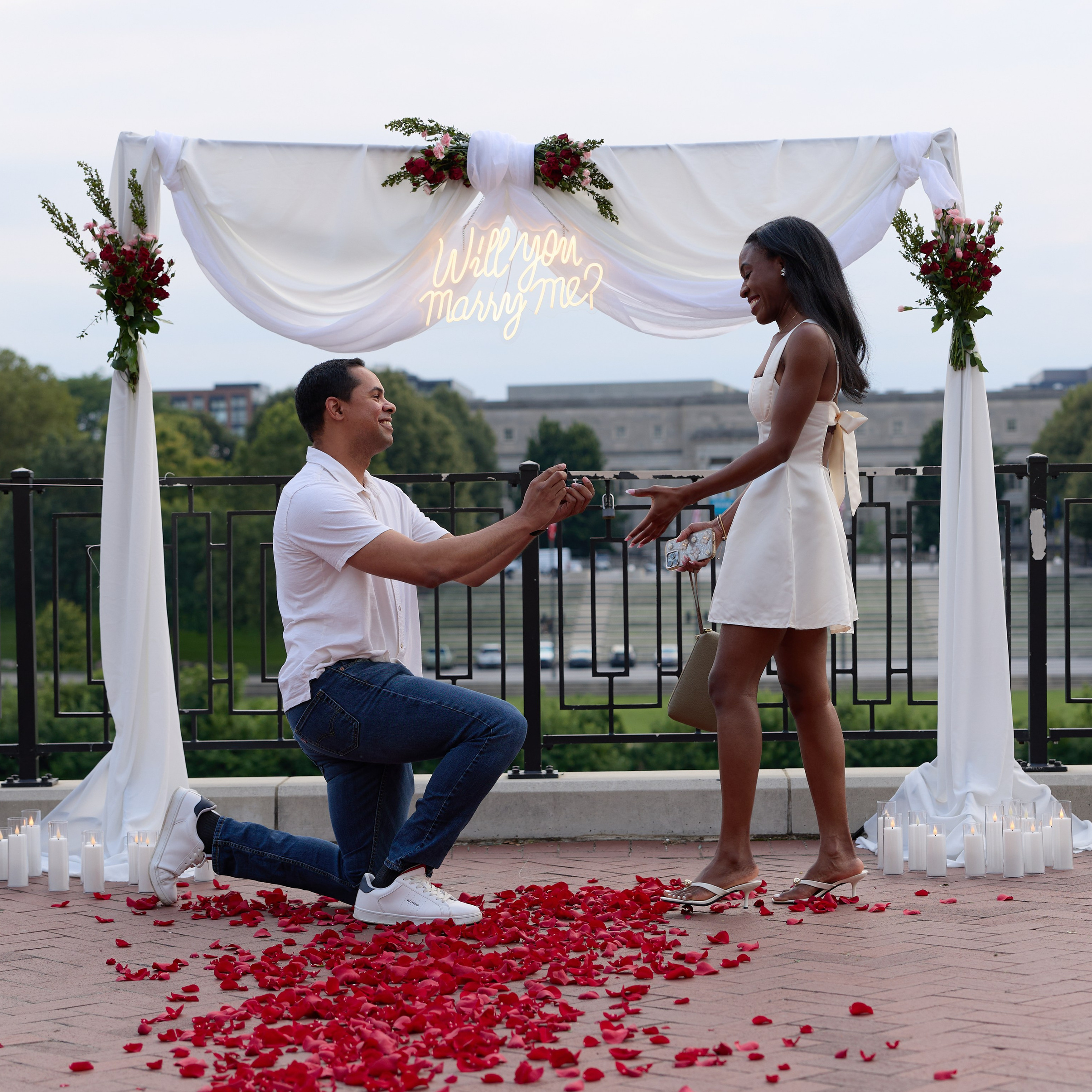 Downtown Columbus proposal at East Bank Park in Columbus Ohio