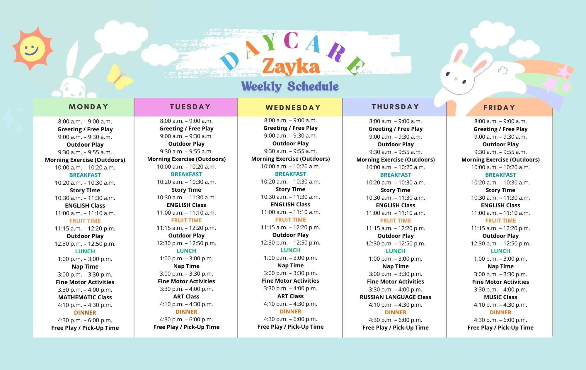 PROGRAM AND SCHEDULE. HOME