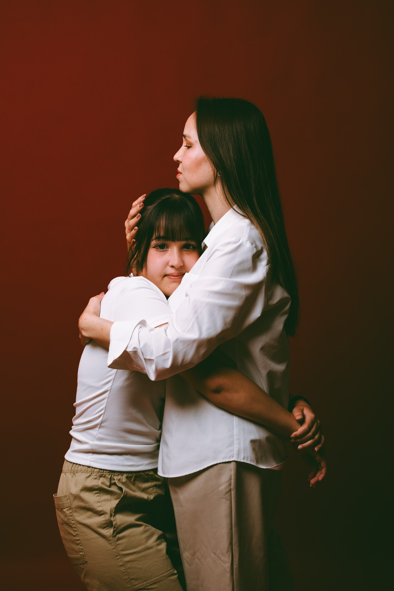 Retrato de mãe e filho em estúdio – Sessão de família, Luz & Forma, Japão