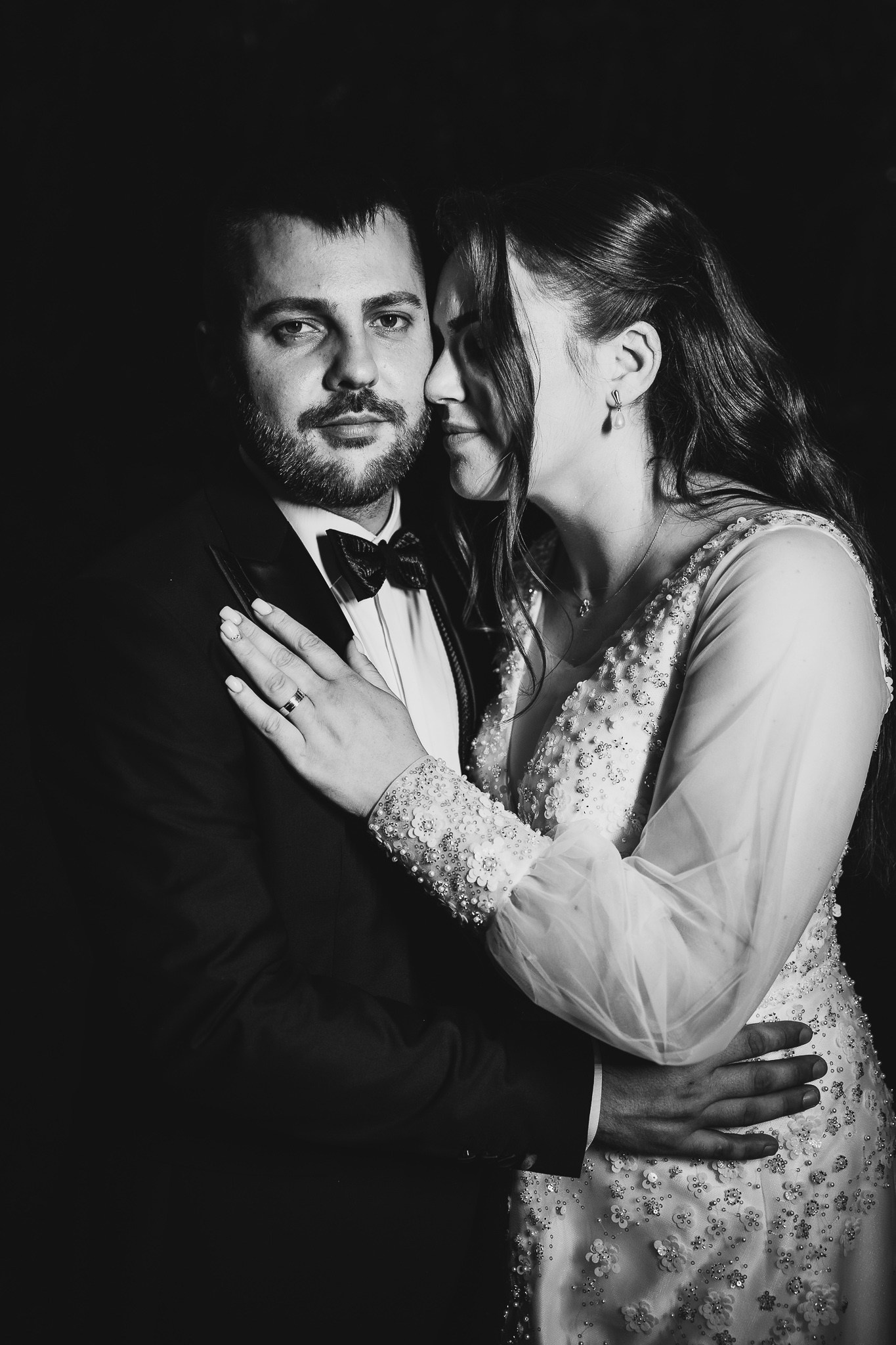 Portet emotionant miri alb negru