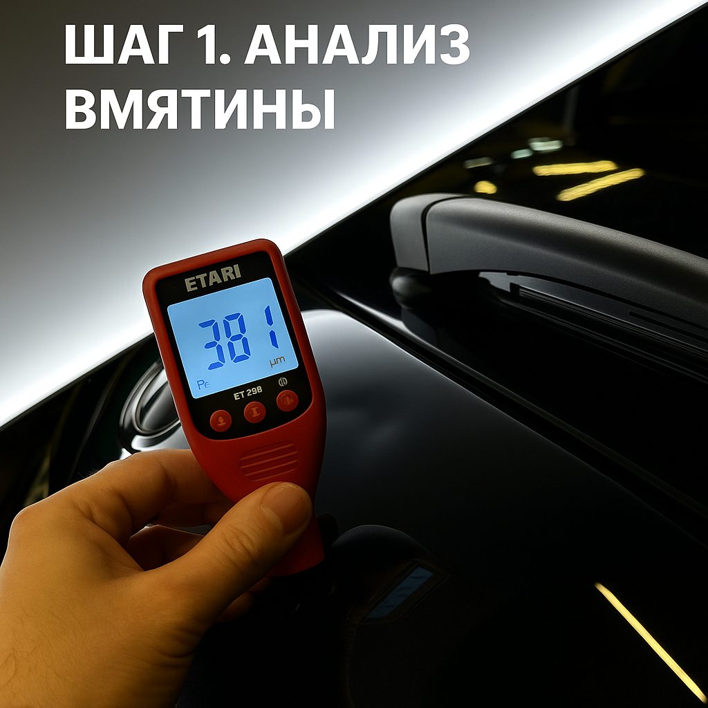 Выправление вмятины без покраски в Кишинёве — процесс PDR