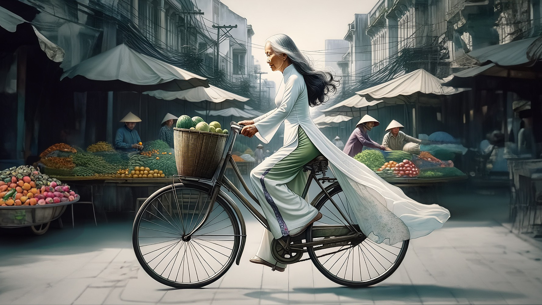 “On Sunday” Digital art for interior — asian style. AI Photo Retoucher and Image Restorer Zhanna Ognivo