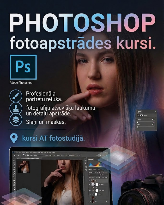 3. LĪMENIS. Fotokursi fotostudijā Rīgā. Profesionāls fotogrāfs Aivars Tipsis