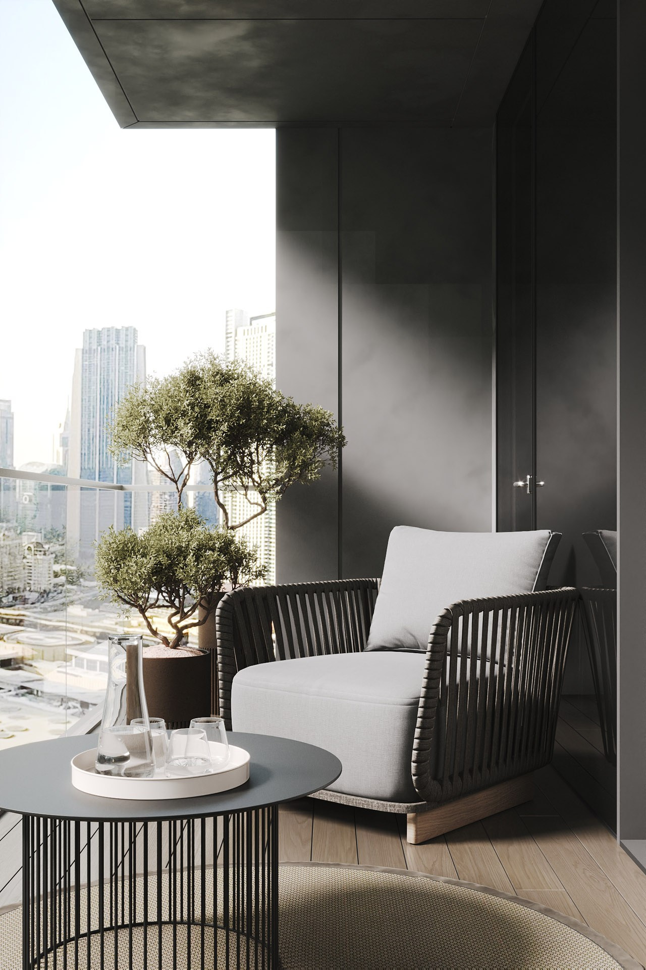 APARTMENT WITH BURJ KHALIFA VIEW. Дизайн интерьера и 3D-визуализация | AB Design Buro