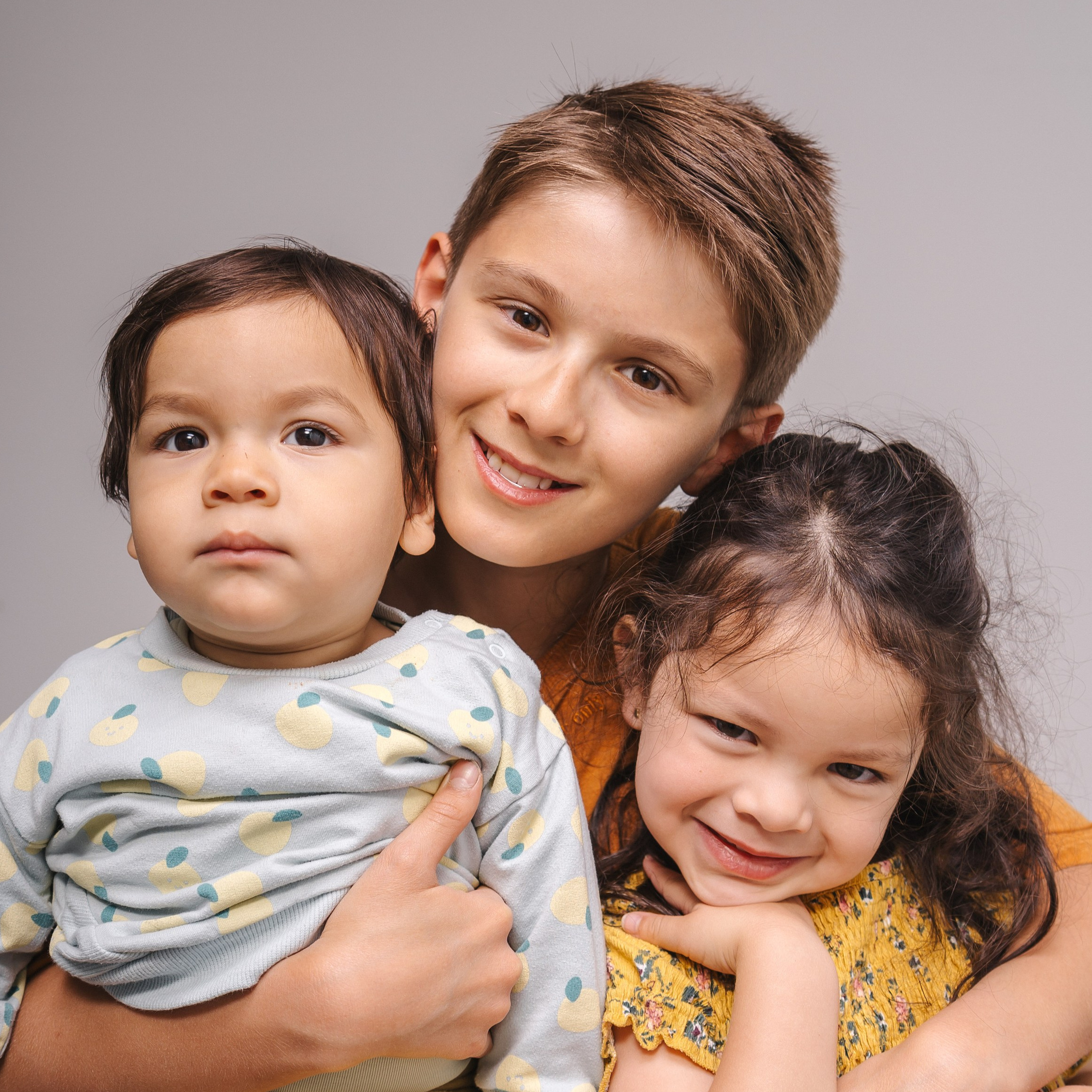 Professional family portraits in a minimalist studio Burnaby