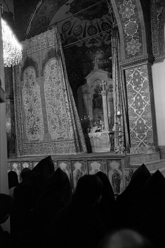 At the Liturgy in the Cathedral. Echmiadzin Monastery, Vagharshapat, Armavir province, Armenia. October 2006
