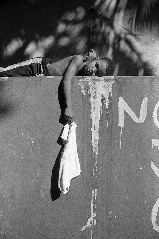 Portrait of a child in Fe del Valle park, Centro Habana district, Havana, Cuba. 2023