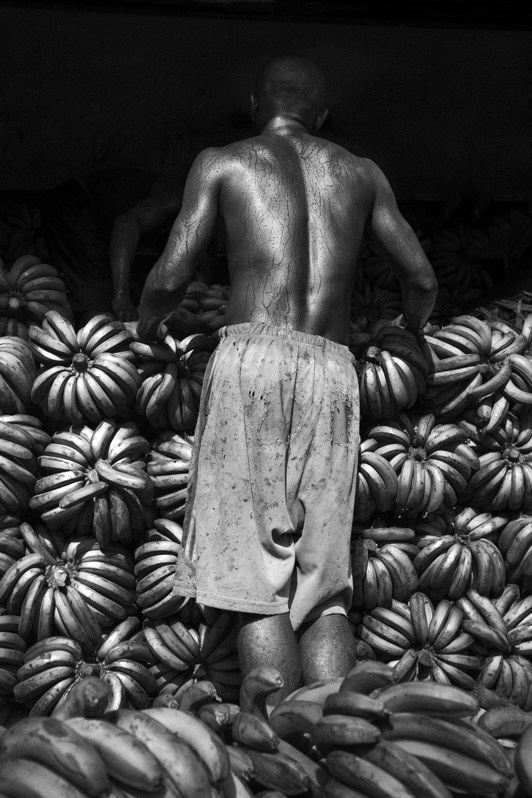 The man with the banana back, Mahanoro, Atsinanana region, Toamasina province, Republic of Madagascar. 2012