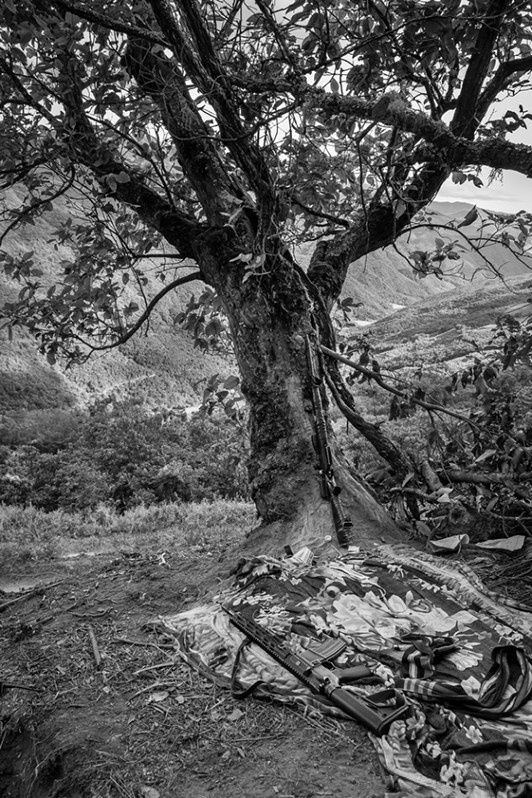 Chin National Defence Forces frontline, Falam township, Chin state, Myanmar. November 2022