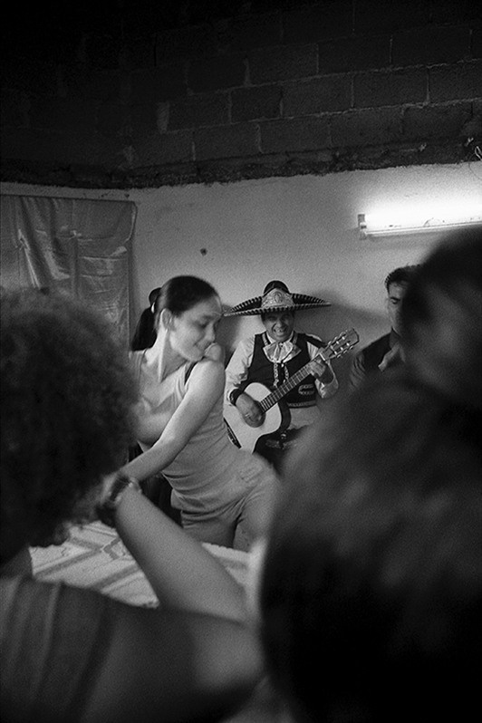 Folk party with mariachi in a house in Los Sitios neighbourhood, Centro Habana district, Havana, Cuba. 2022