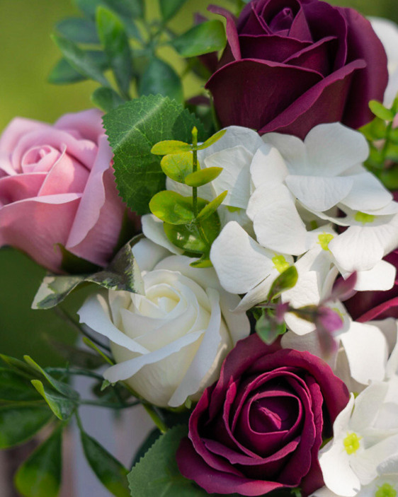 Photos of flower arrangements made from soap. Portrait and wedding photographer in New York