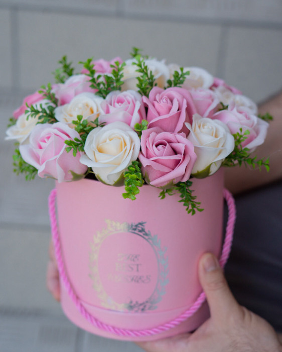 Photos of flower arrangements made from soap. Portrait and wedding photographer in New York