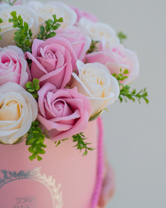 Photos of flower arrangements made from soap. Portrait and wedding photographer in New York