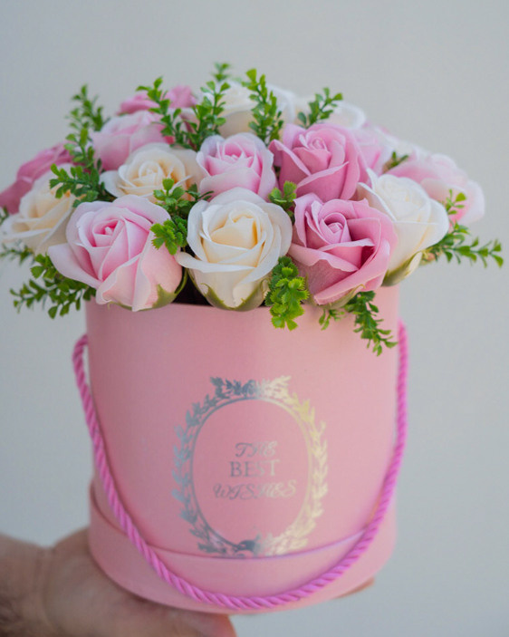 Photos of flower arrangements made from soap. Portrait and wedding photographer in New York