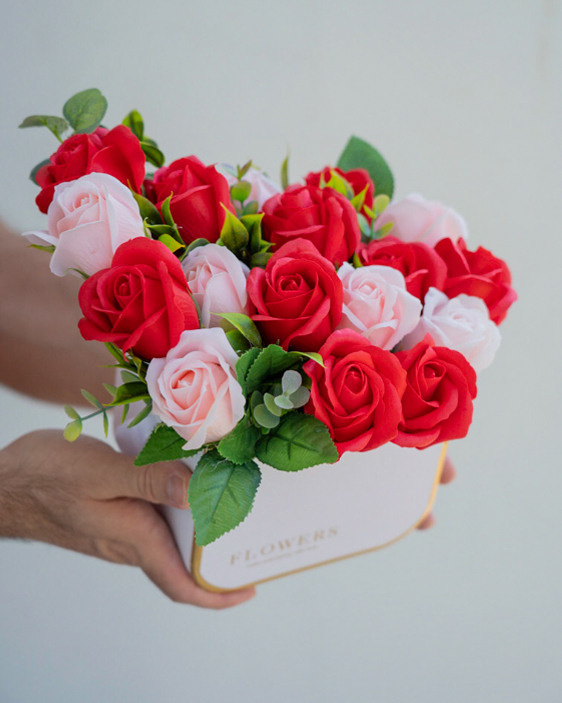 Photos of flower arrangements made from soap. Portrait and wedding photographer in New York