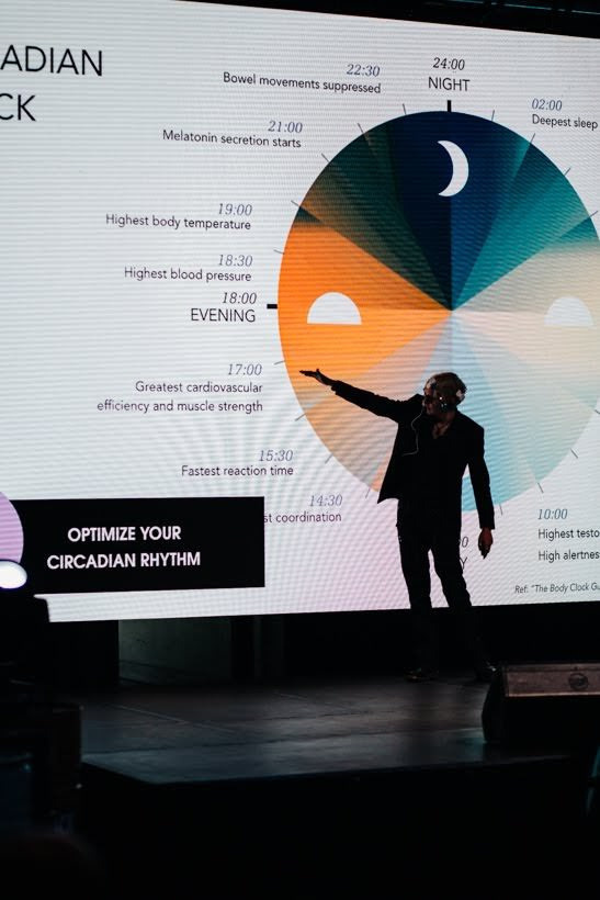 Biohakeru konference 2019 RISEBA hallē par miegu, uzturu, gavēšanu, rū