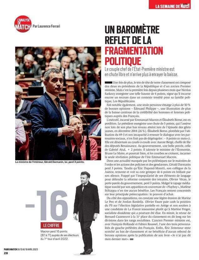 Paris Match, 13 avril 2023