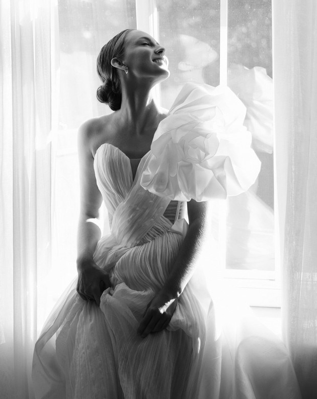 Emotional portrait with timeless wedding aesthetics