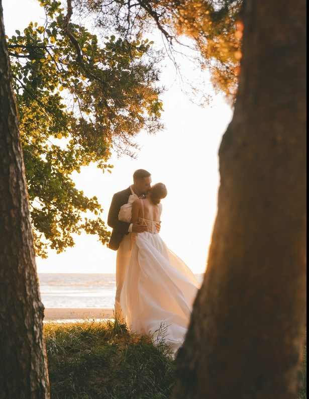 Fine art wedding portrait with editorial lighting