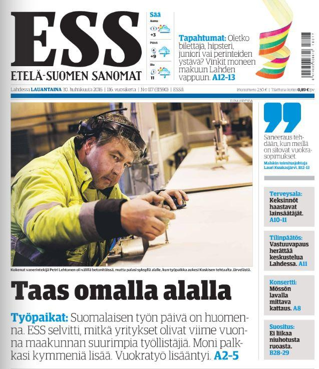 For newspaper. Valokuvaaja Lahti, Helsinki Elena Salonen