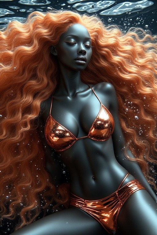 The Art of Ethereal Realism: A Black Porcelain Feminine Figure with Soul-Piercing Beauty. Edwardsartistry