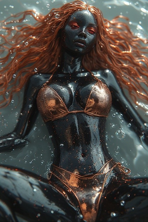 The Art of Ethereal Realism: A Black Porcelain Feminine Figure with Soul-Piercing Beauty. Edwardsartistry