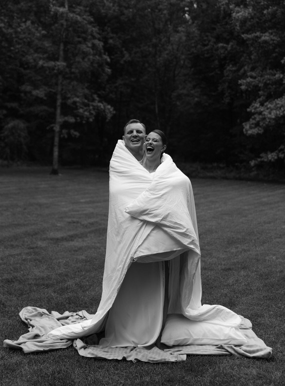 Editorial-style couple portrait with modern styling