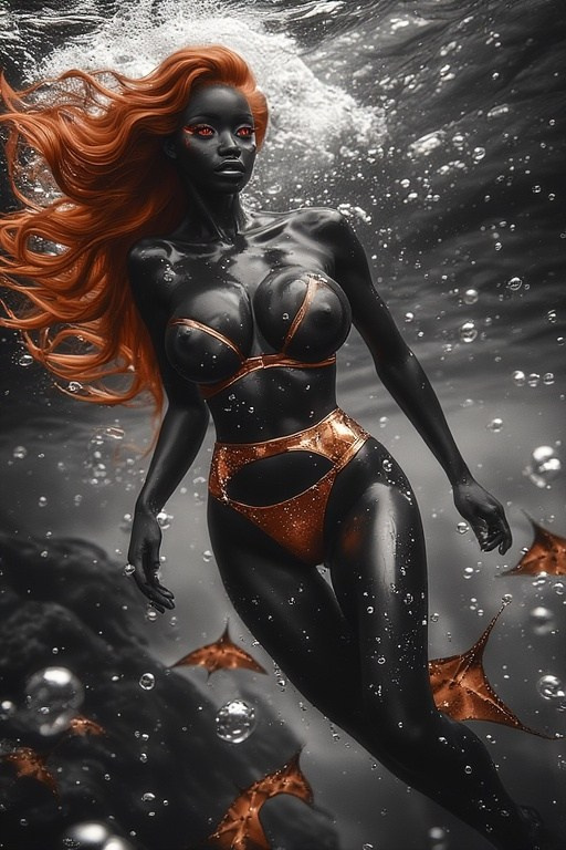 The Art of Ethereal Realism: A Black Porcelain Feminine Figure with Soul-Piercing Beauty. Edwardsartistry