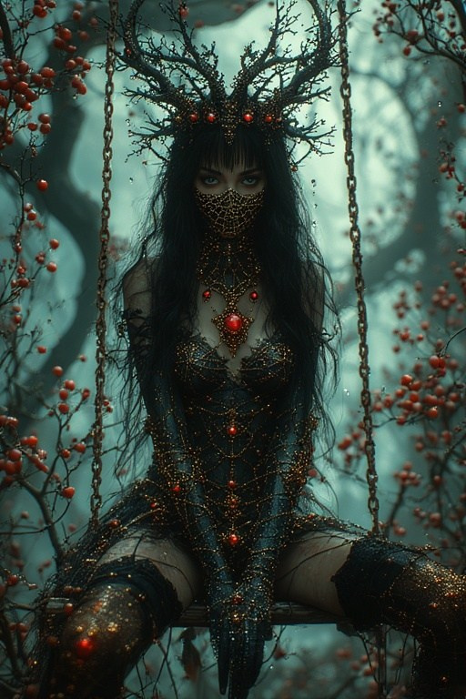 Shadows of Silk and Thorns: A Dark Fairy Queen’s Ethereal Realm. Edwardsartistry
