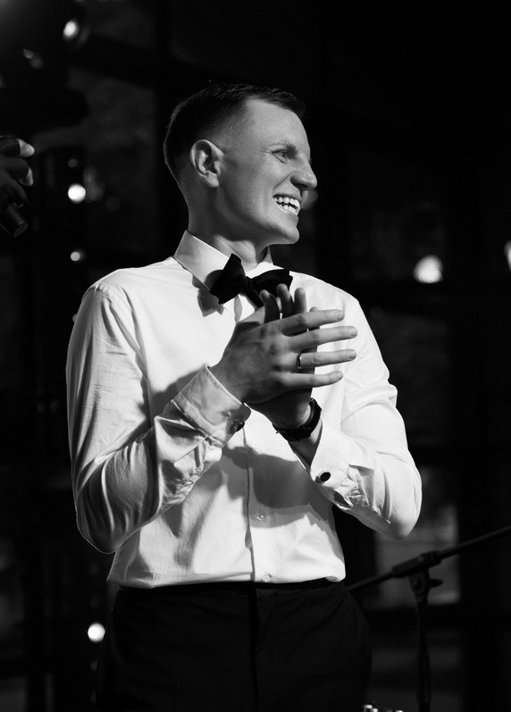 Minimalist portrait capturing genuine emotion