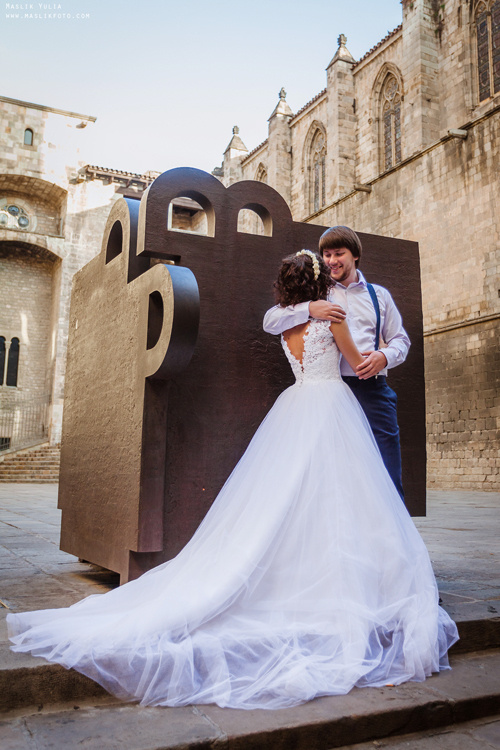 Wedding photo session in Lloret de Mar. Photographer in Barcelona Spain Maslik Yulia