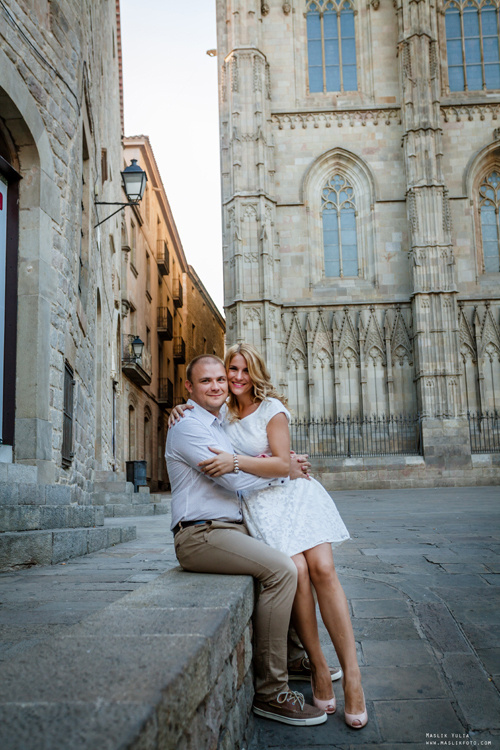 Нежная фотосессия в Барселоне. Фотограф в Барселоне Испании Маслик Юлия