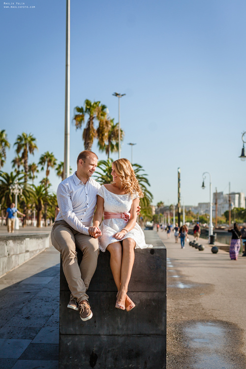 Нежная фотосессия в Барселоне. Фотограф в Барселоне Испании Маслик Юлия