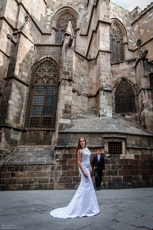 Sesja ślubna w Blanes - Hiszpania. Fotograf w Barcelonie Hiszpanii Maslik Yulia