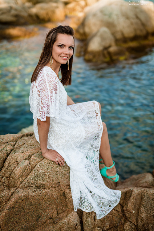 Пляжная фотосессия в Калелье. Фотограф в Барселоне Испании Маслик Юлия